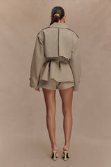 Alden Short Trench Jacket - Pebble