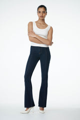 Clio Paneled Flare Jeans - Indigo Blue