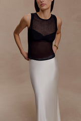 Sabrina Silk Blend Maxi Skirt - Ivory