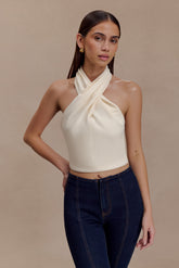 Marion Cross Over Top - Buttercream