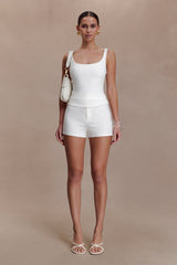 Blanca Stretch Crepe Shorts - White