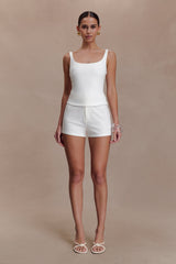 Blanca Stretch Crepe Shorts - White