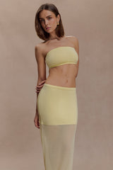 Tanyel Knit Bandeau Top - Lemon