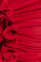 Alessandra Slinky Ruffle Top - Ruby