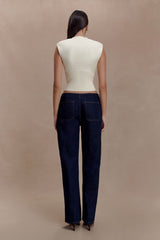 Sharpay Sleeveless Knit Top - Ivory