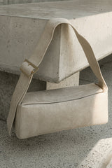 Maria Faux Suede Shoulder Bag - Stone