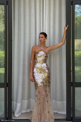 Jenny Hand Embellished Maxi Dress - Gold