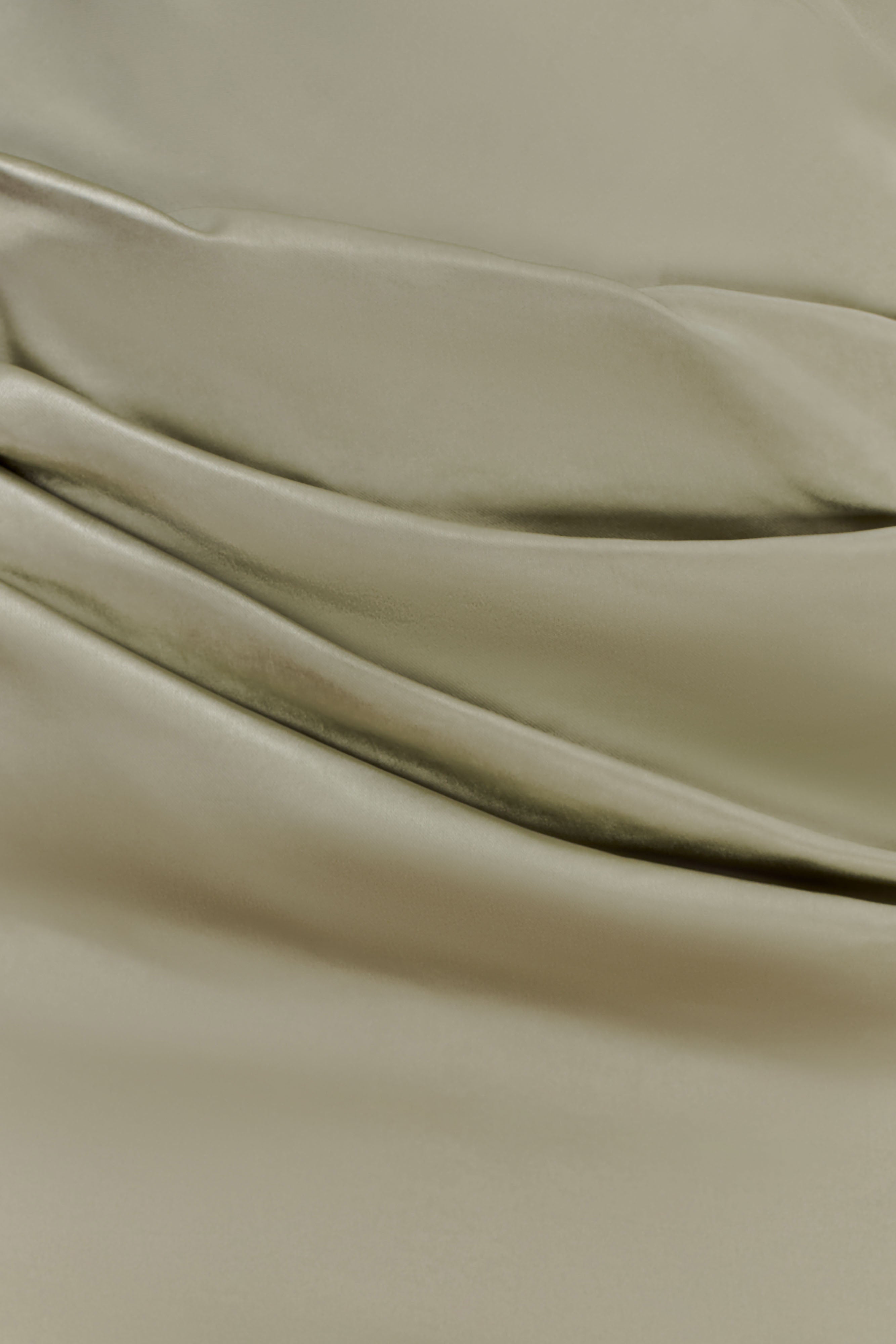 Dalia Off Shoulder Satin Maxi Dress - Sage