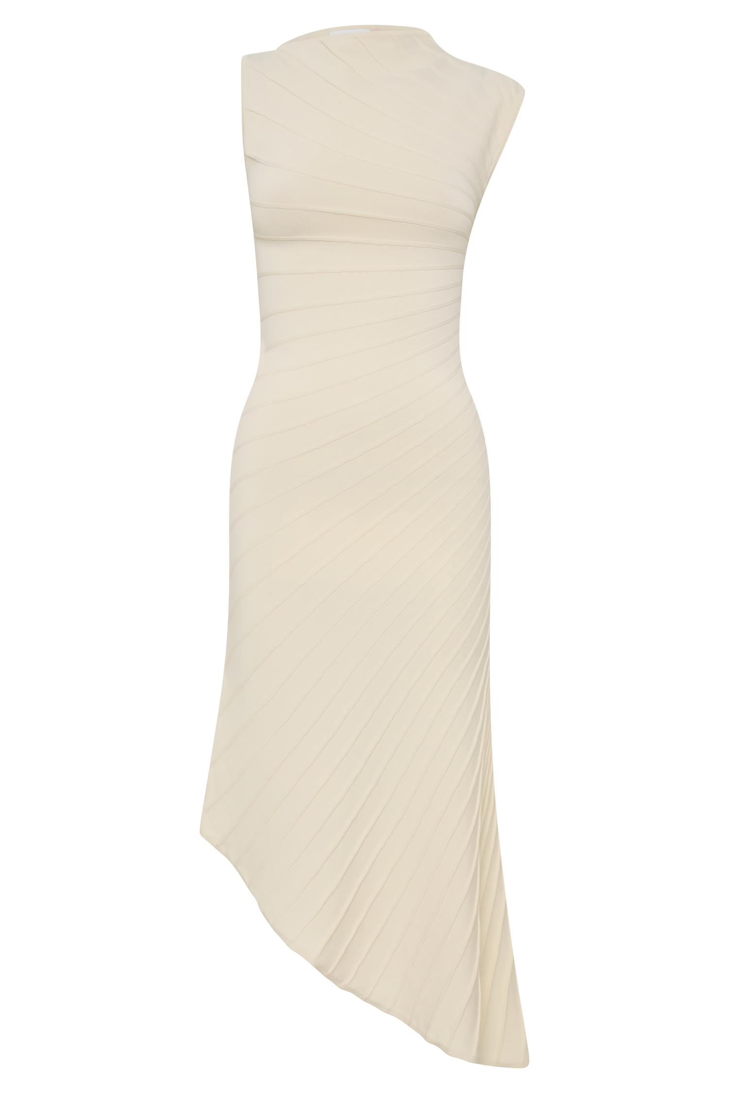 Milasandra Pleated Knit Dress - Ivory
