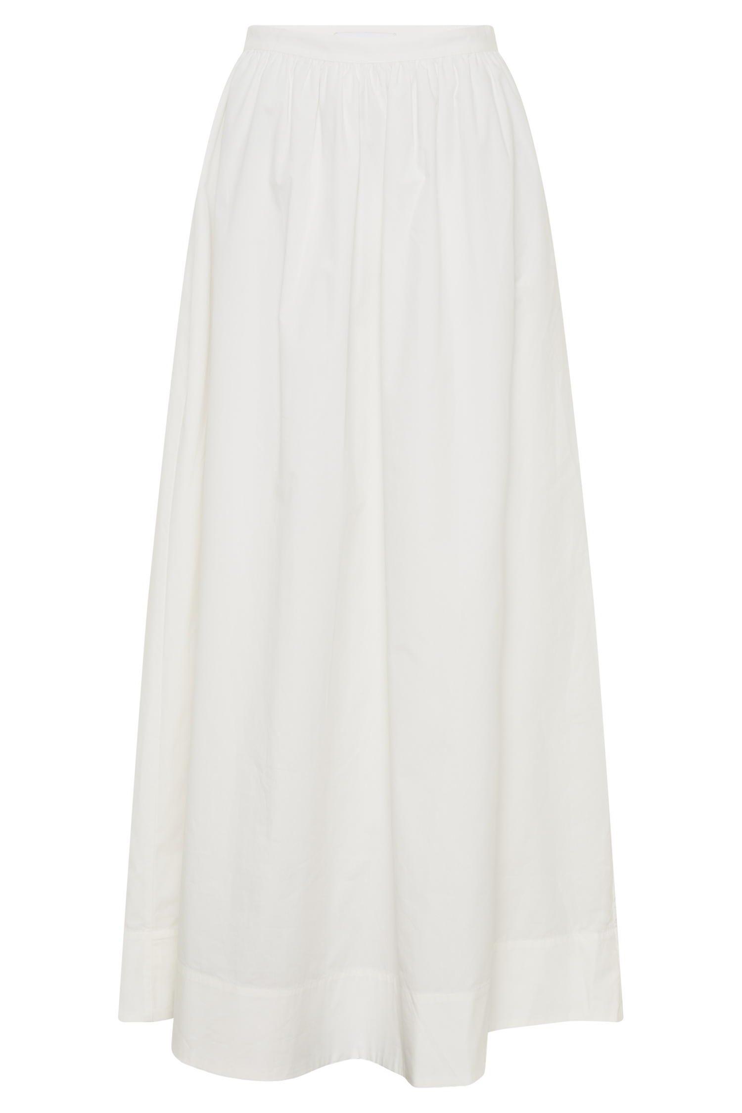 River Gathered Maxi Skirt - White