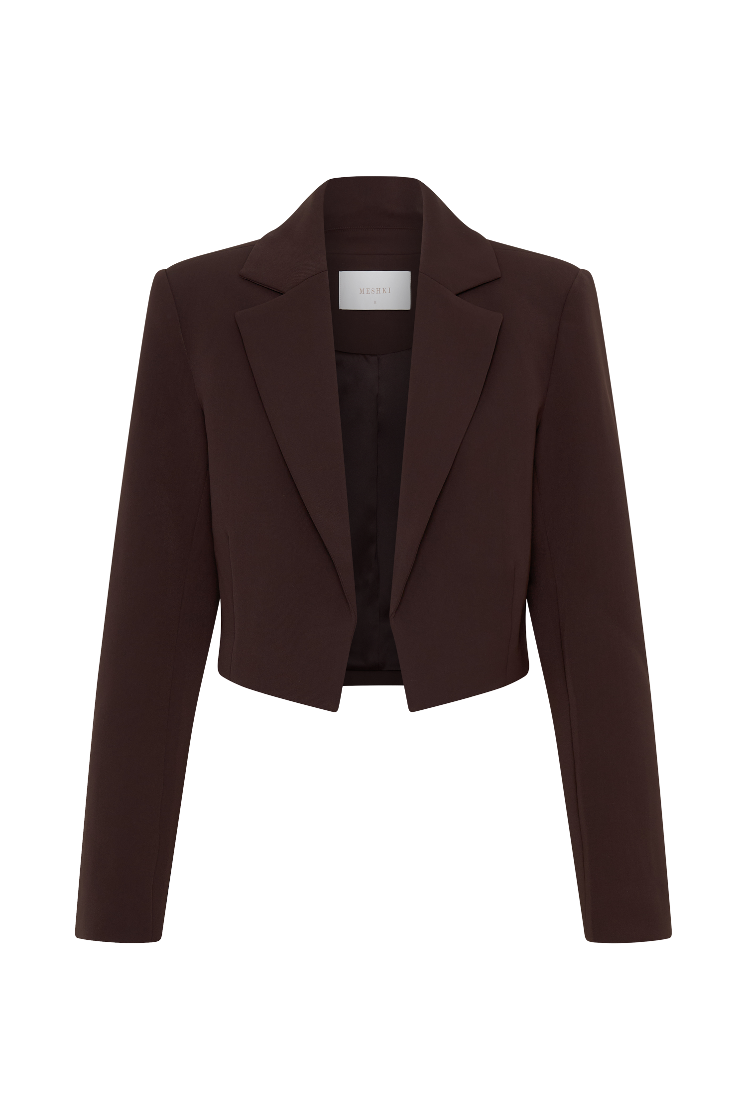 Simone Cropped Suiting Blazer - Dark Chocolate